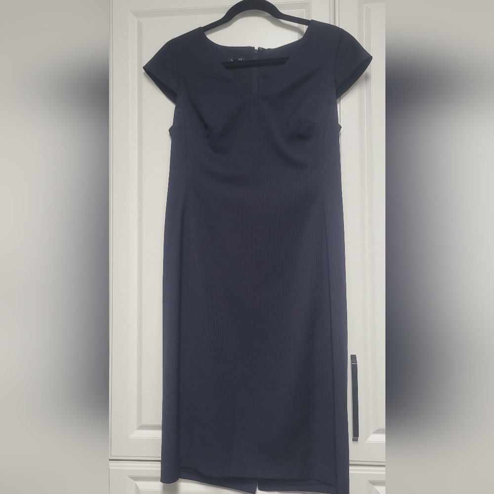 Talbot's striped capped sleeve dress